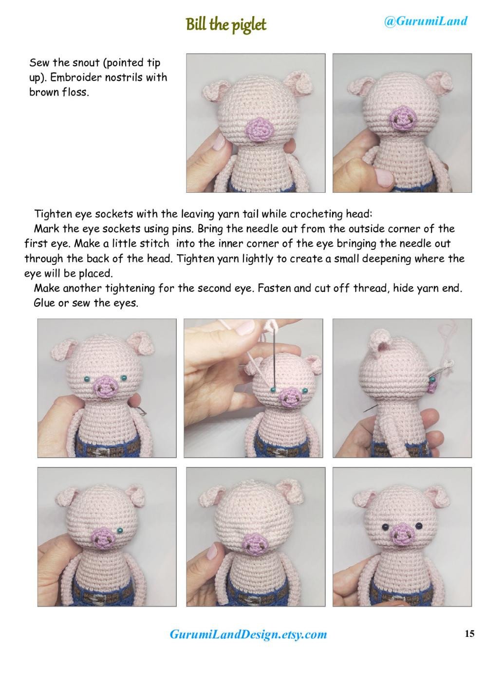 bill the piglet crochet pattern