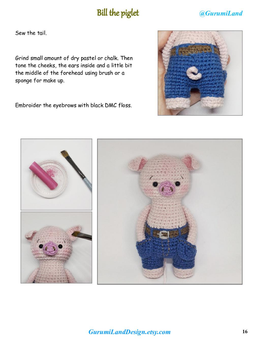 bill the piglet crochet pattern