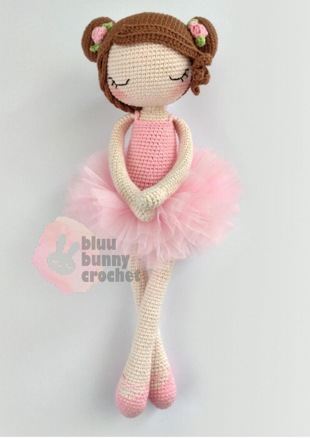 bluu bunny crochet girl doll pattern