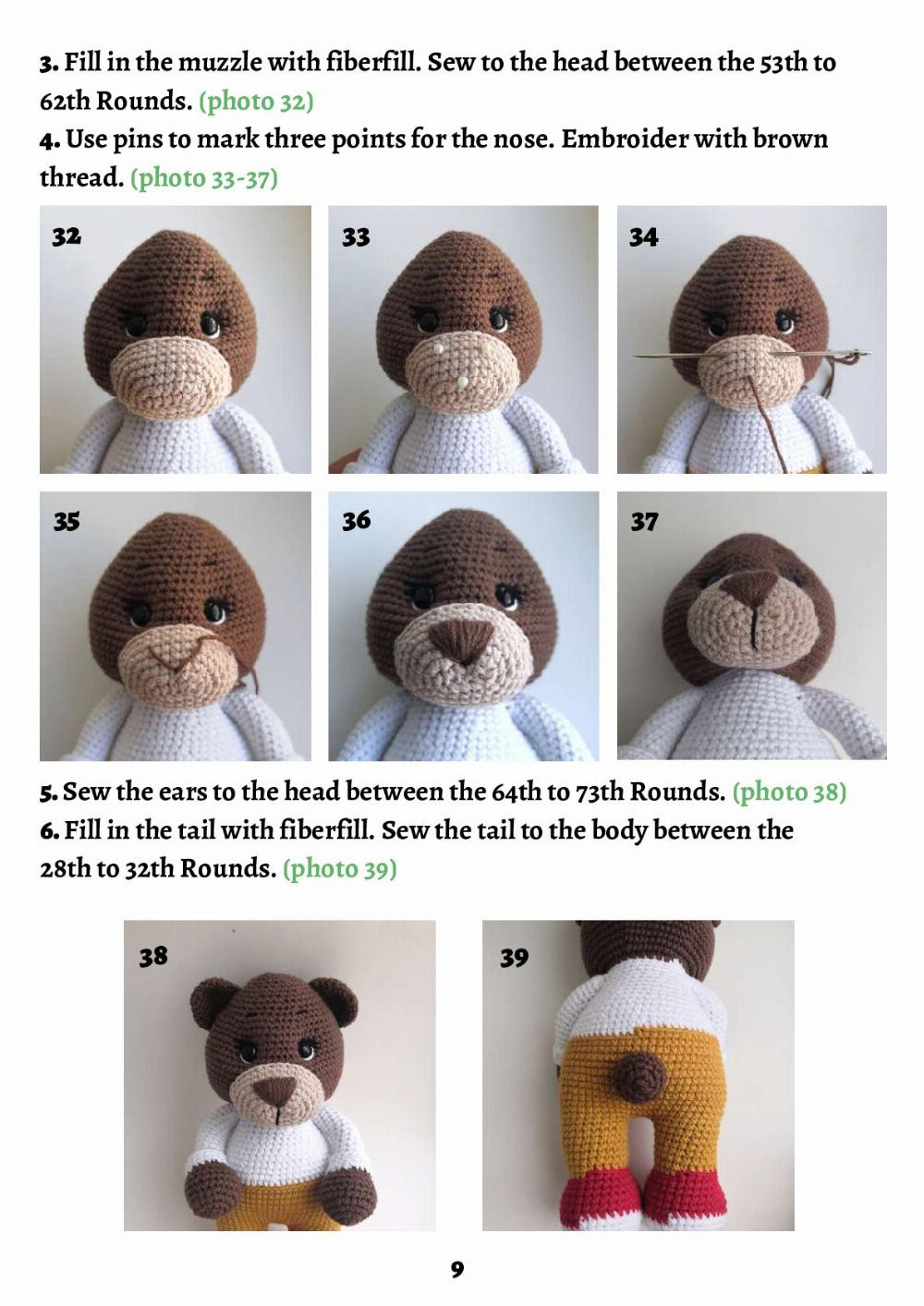 Bruno Bear Crochet pattern