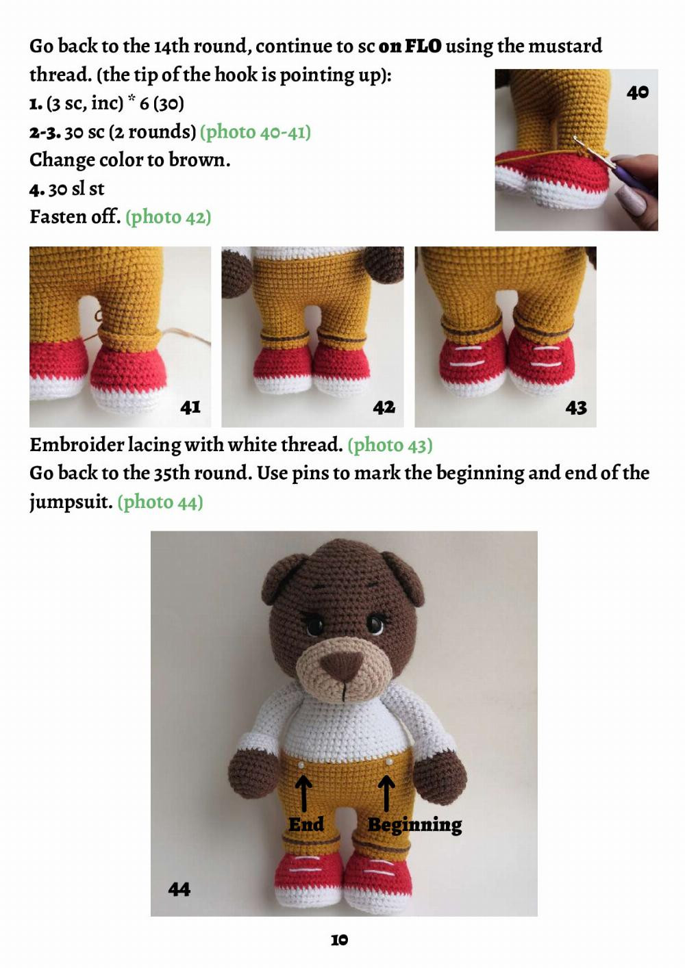 Bruno Bear Crochet pattern