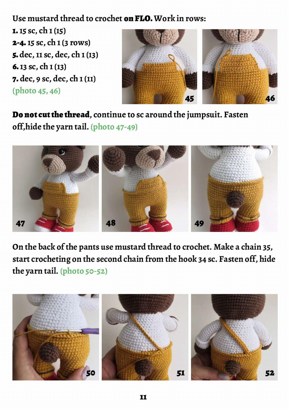 Bruno Bear Crochet pattern