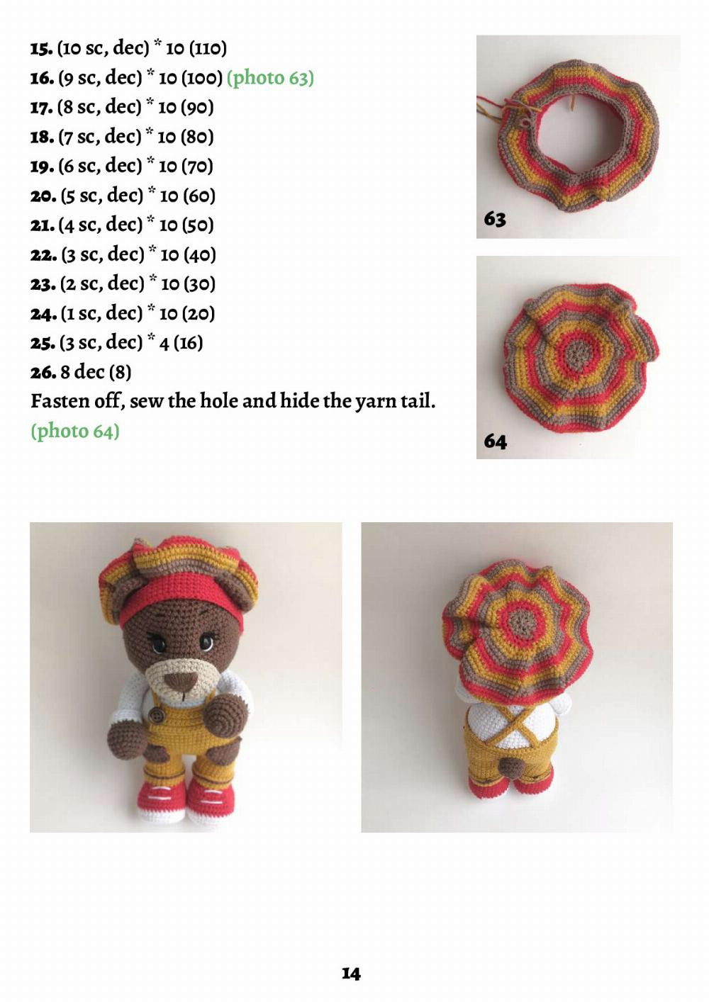 Bruno Bear Crochet pattern