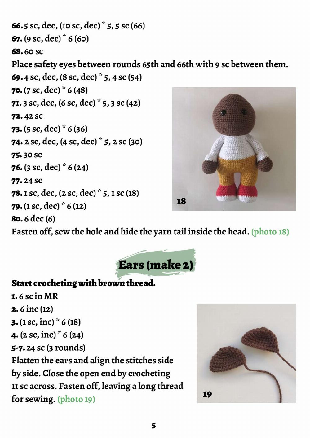 Bruno Bear Crochet pattern