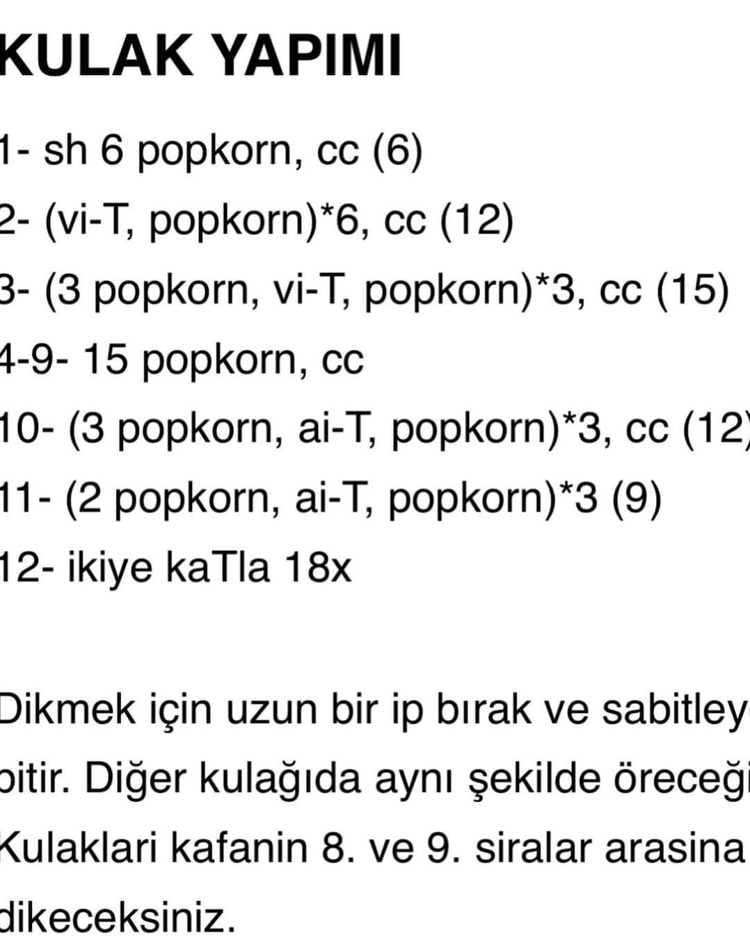 Büyük burunlu köpek tığ işi modeli