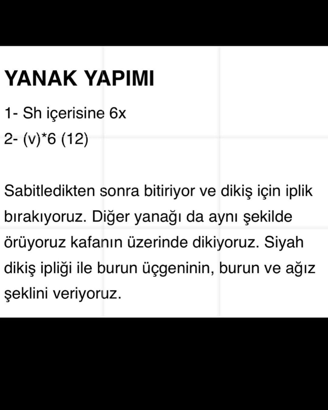 Büyük burunlu köpek tığ işi modeli