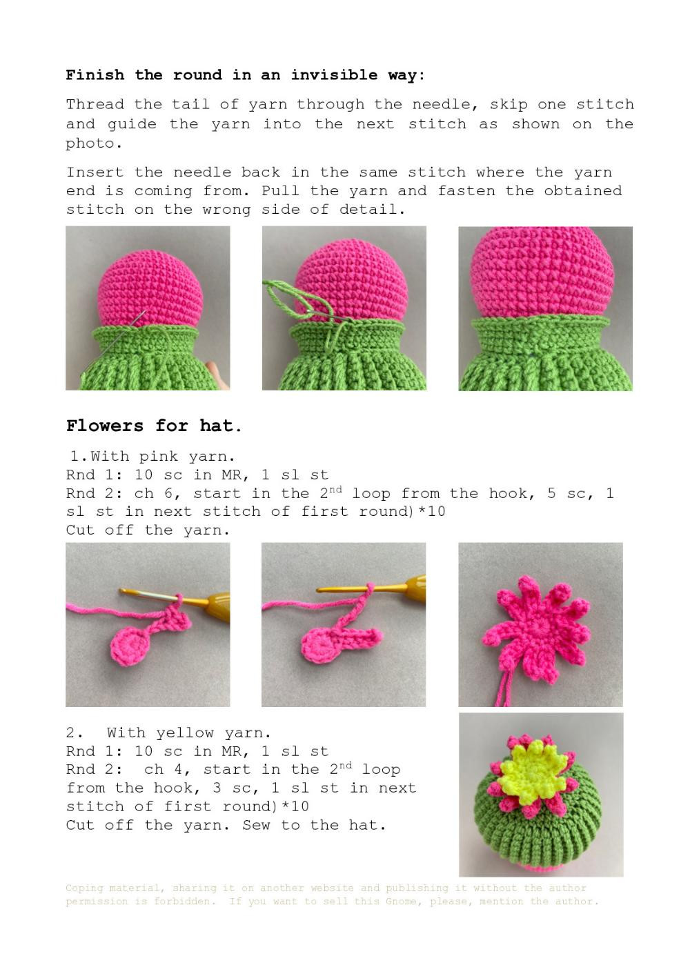 Cactus gnomes crochet pattern