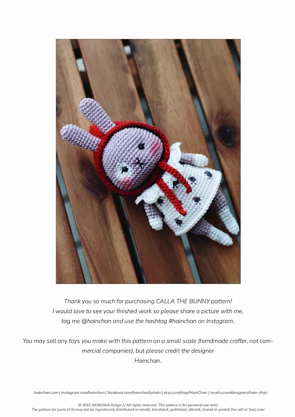 CALLA THE BUNNY CROCHET