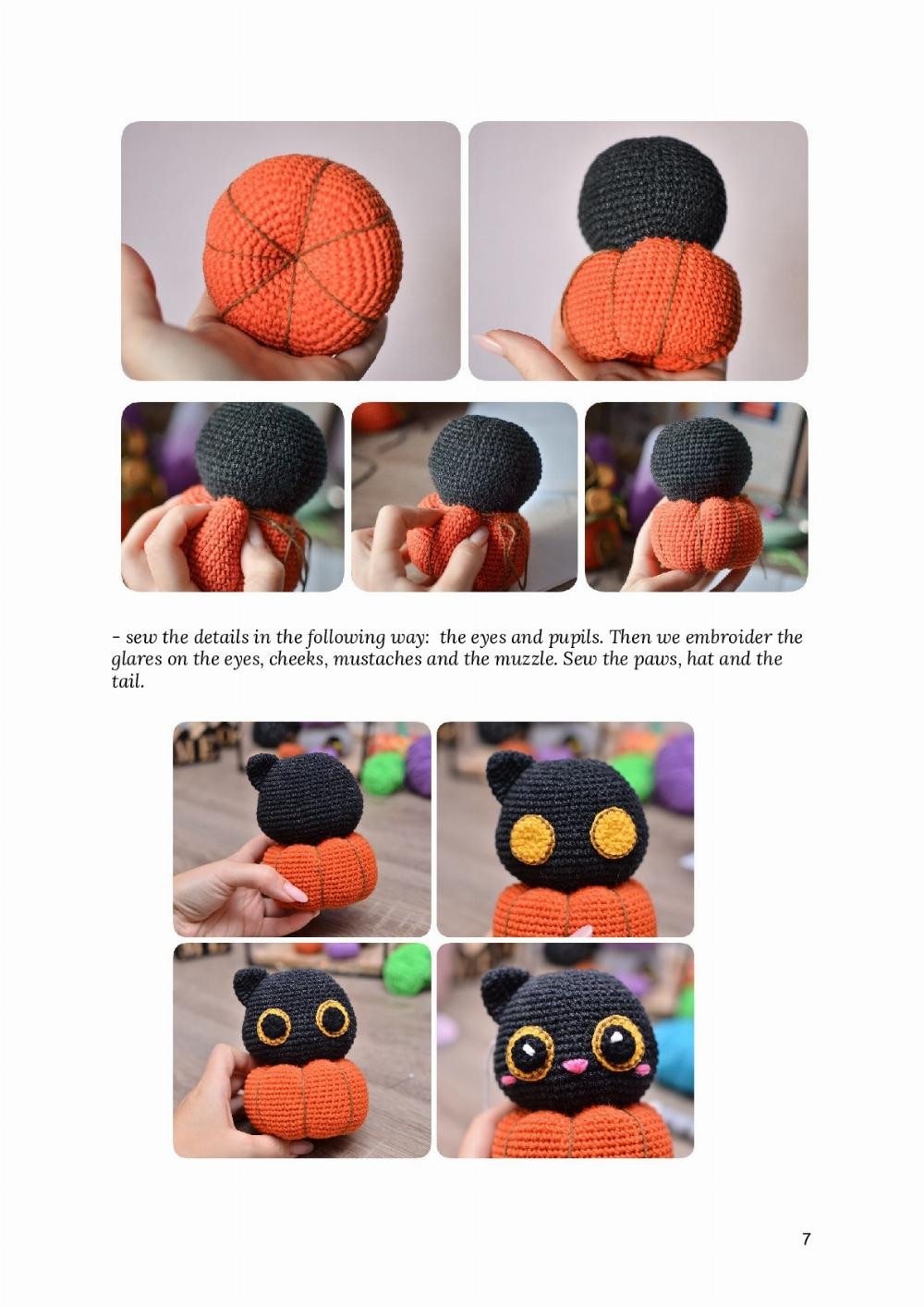 cat in pumpkin crochet pattern