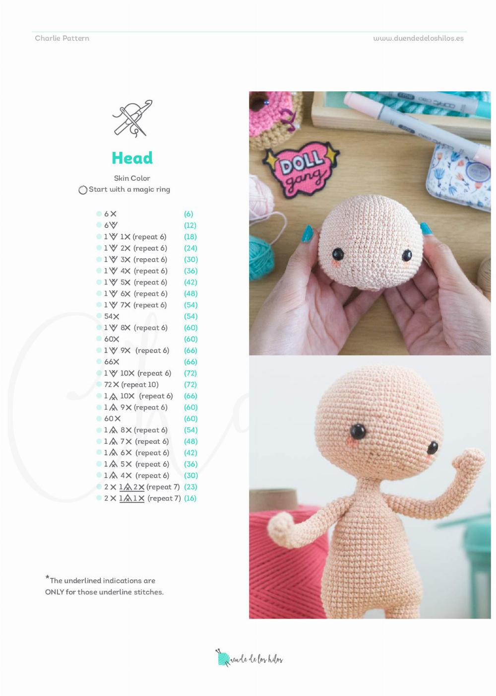 charlie freckles crochet pattern