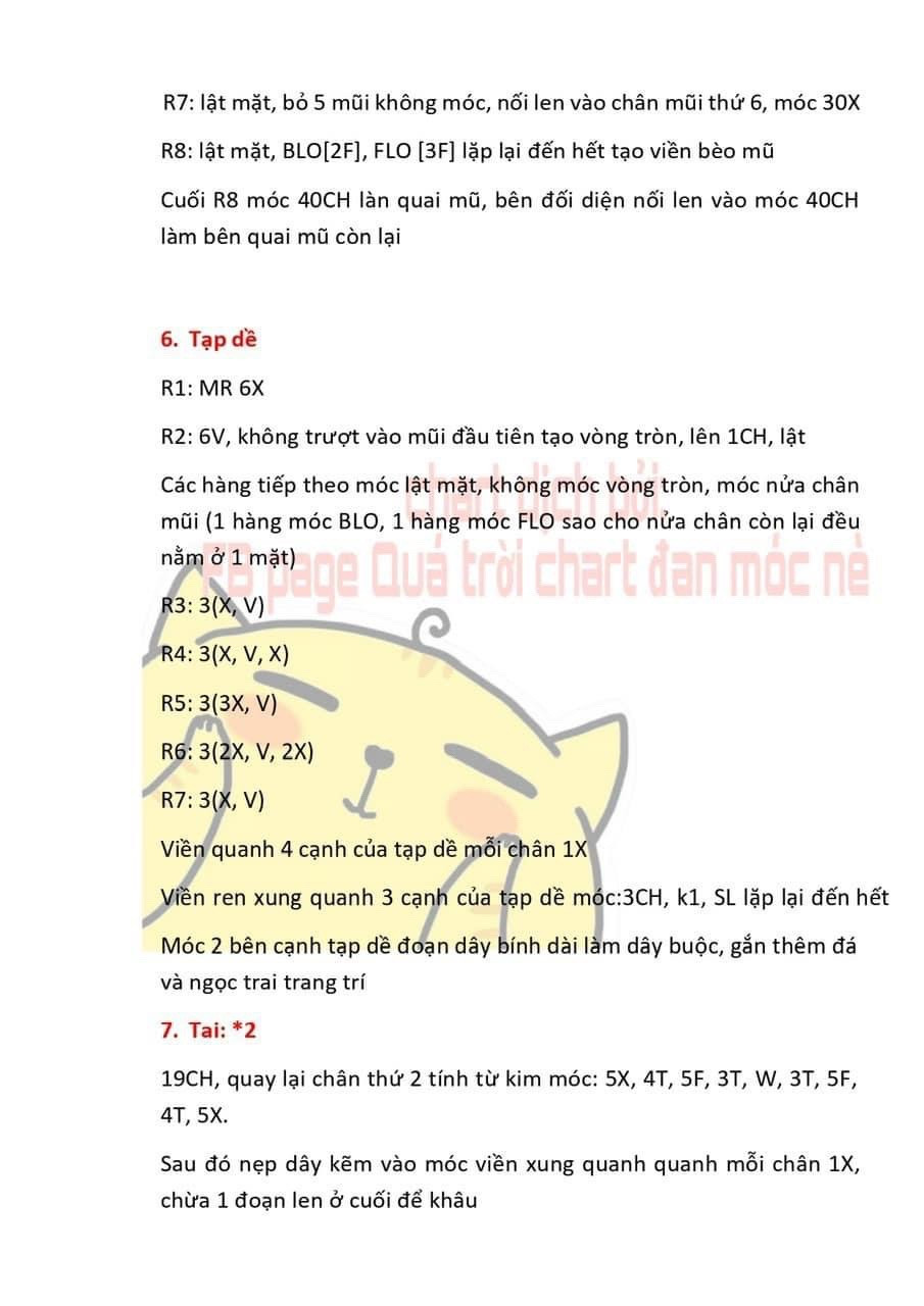 Chart móc bé thỏ hồng tai cụp