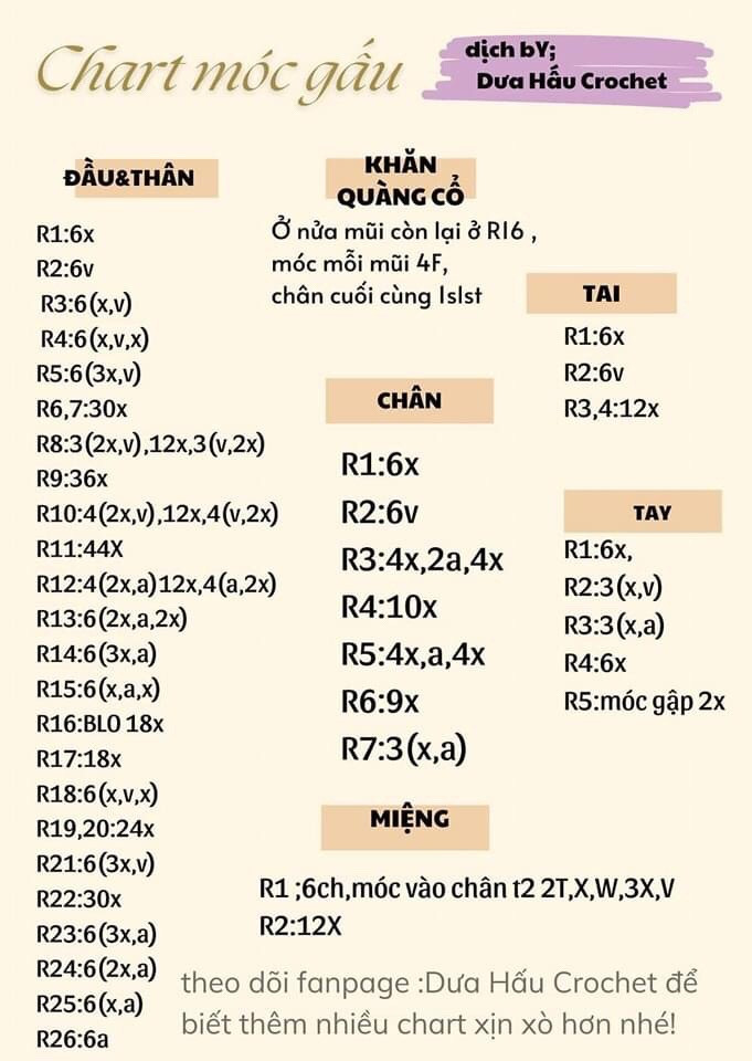 Chart móc gấu quấn khăn màu trắng.