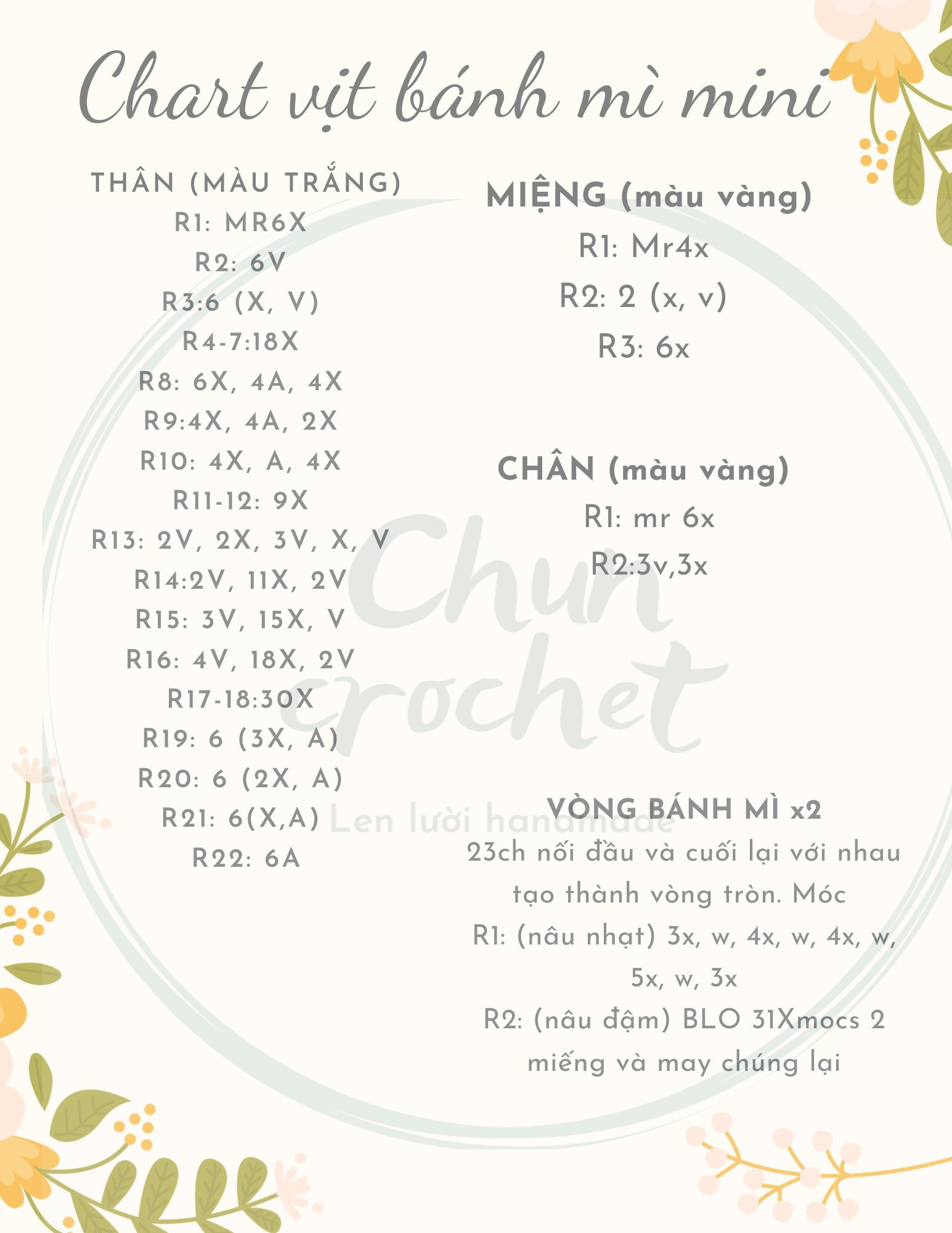 Chart móc khóa vịt bánh mì mini