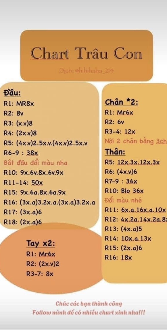 Chart móc trâu con