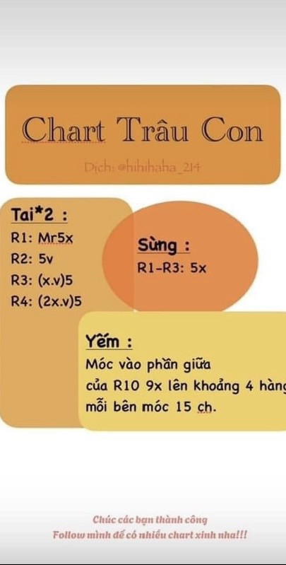 Chart móc trâu con