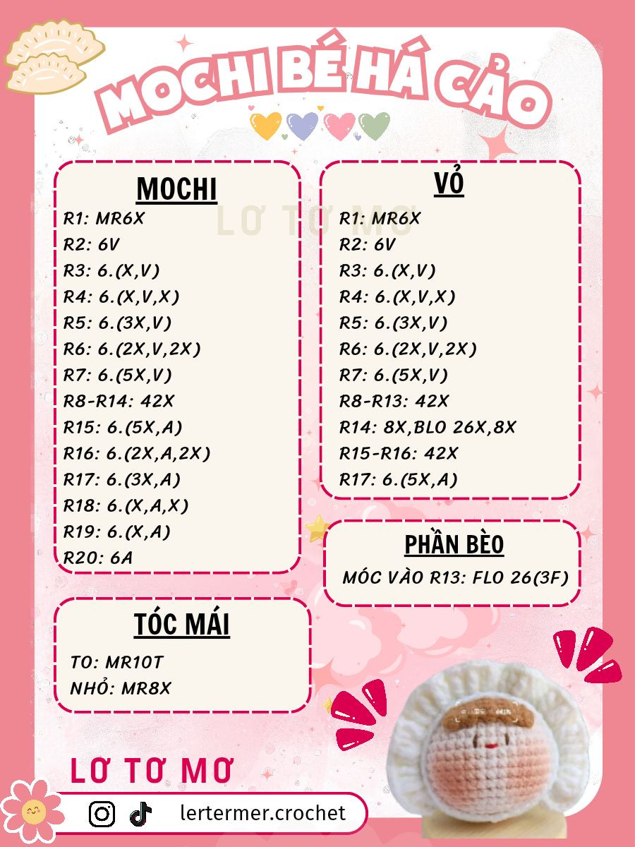 Chart mochi bé há cảo