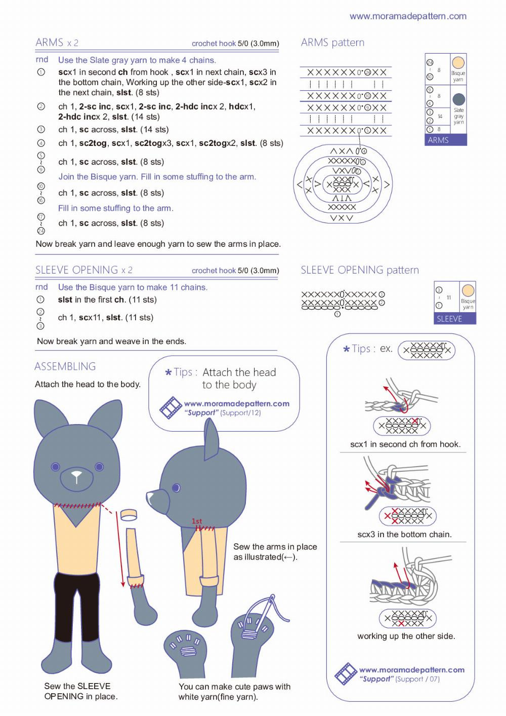 Chart reu CROCHET PATTERN "miss cat"