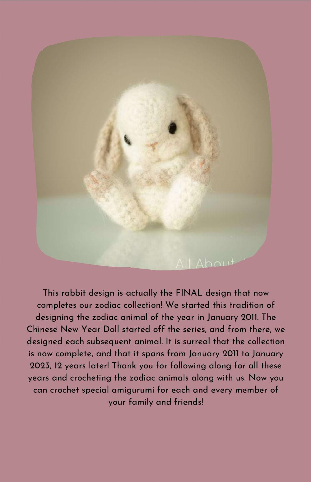 Chinese New Year Rabbit crochet pattern