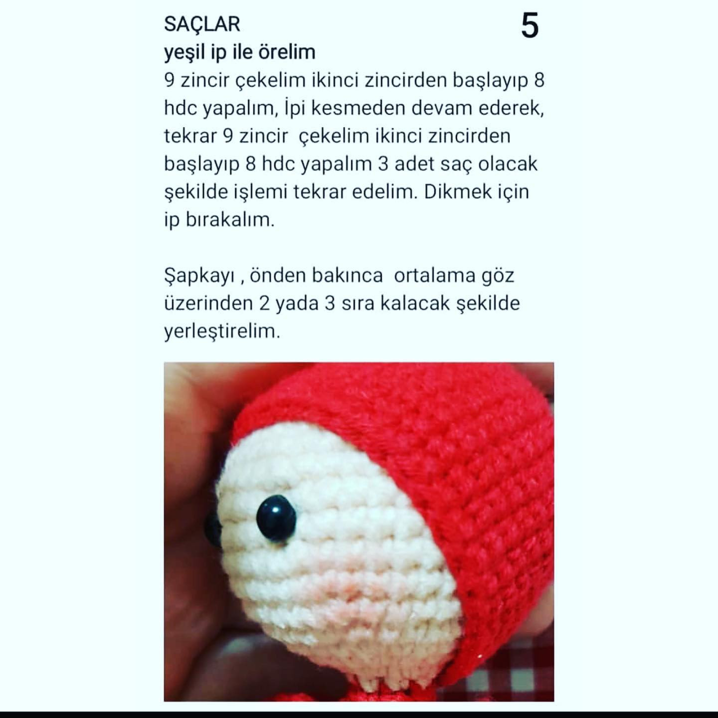 Çilekli bebek tığ işi modeli