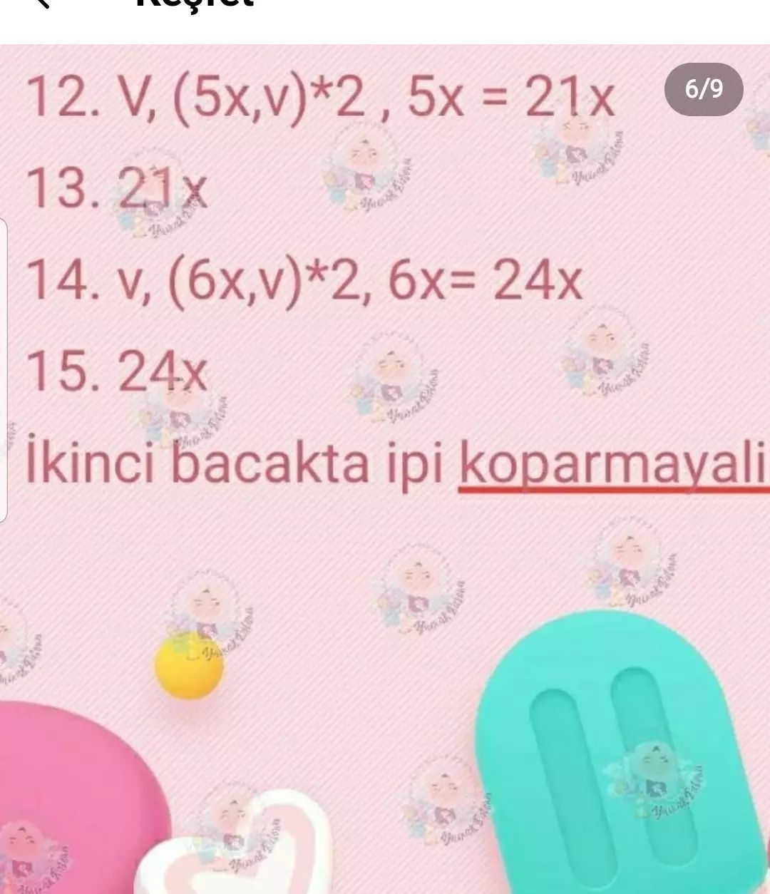 Çıngıraklı yılan ve sarı tilki tığ işi modeli.