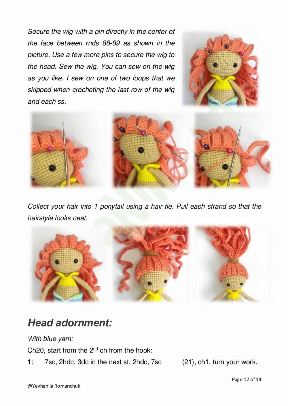 Coral The mermaid Crochet pattern