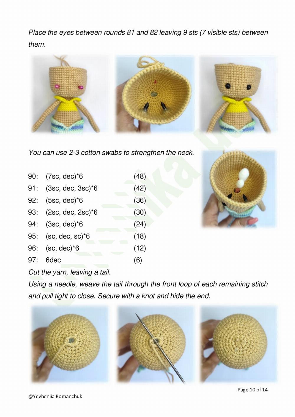 Coral The mermaid Crochet pattern