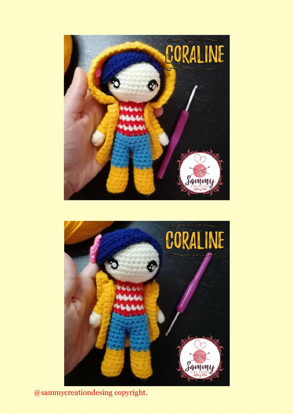 coraline crochet pattern