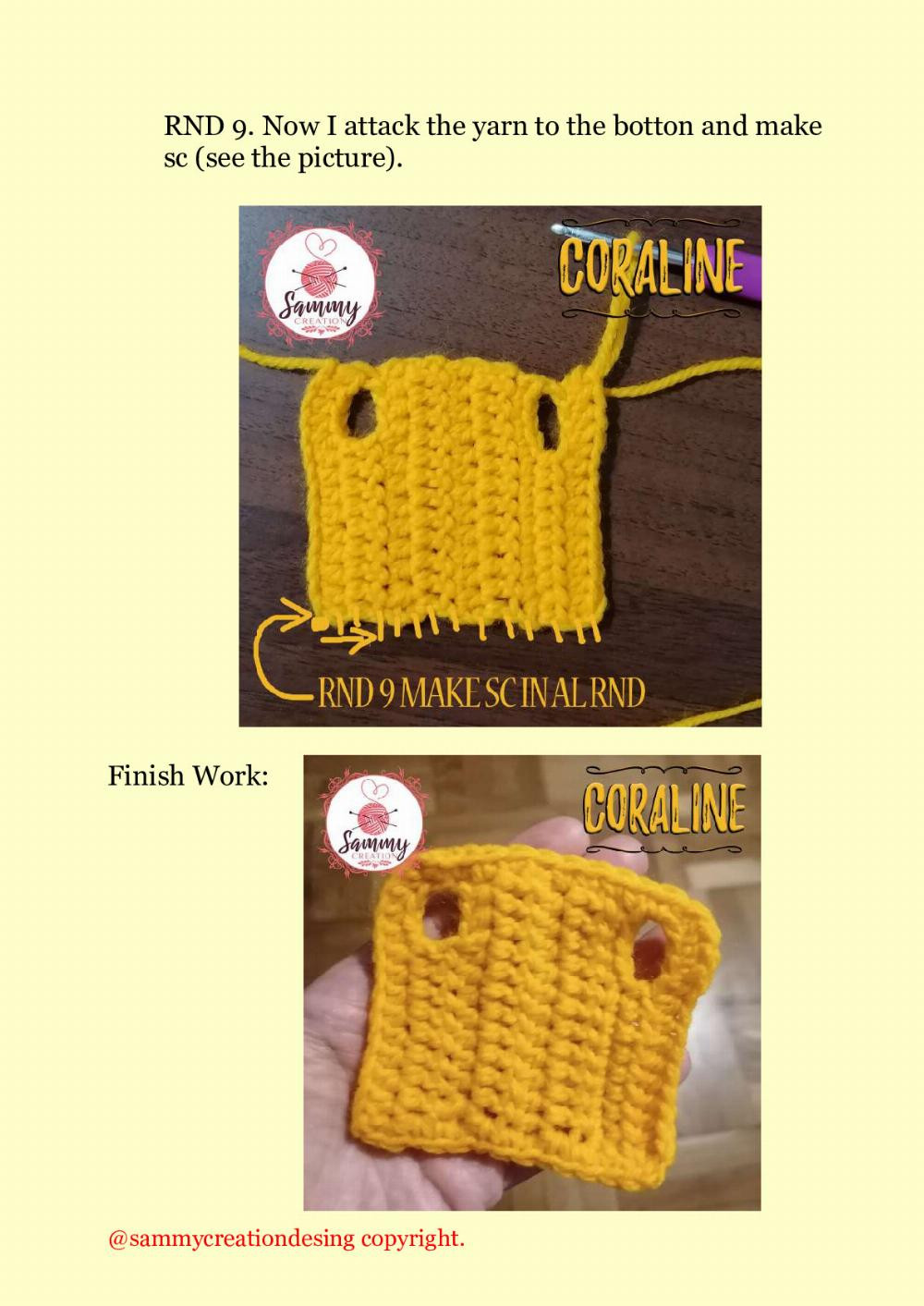 coraline crochet pattern