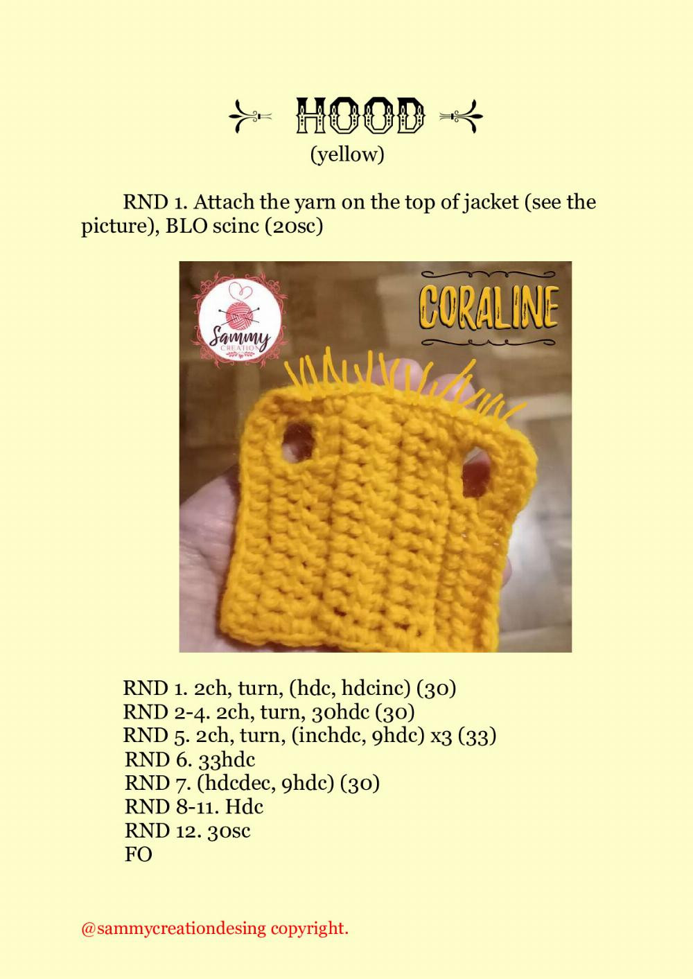 coraline crochet pattern