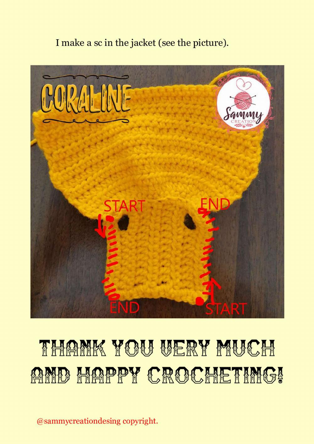 coraline crochet pattern