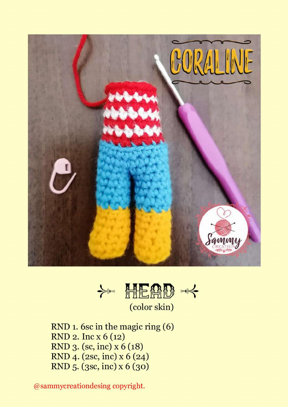 coraline crochet pattern