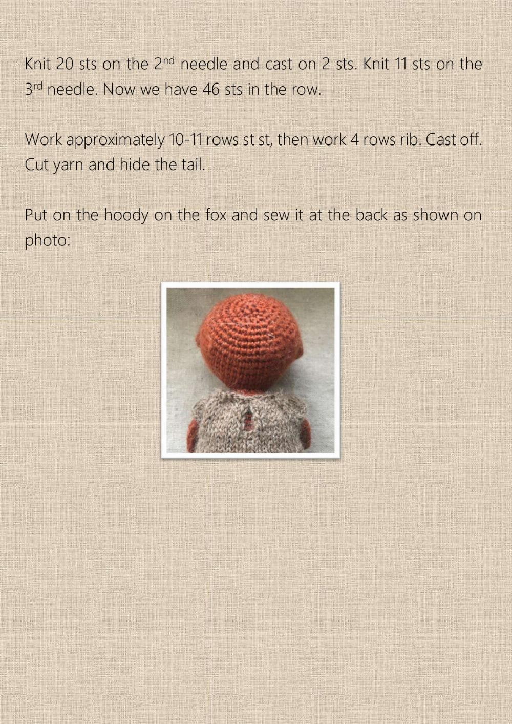 CROCHET AND KNITTING PATTERN “FOX”