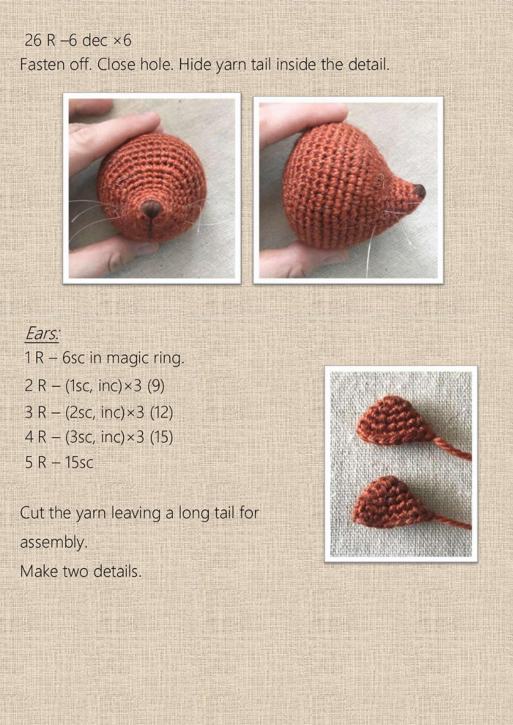 CROCHET AND KNITTING PATTERN “FOX”