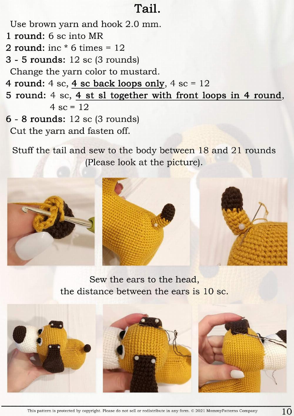 crochet doggie bruno pattern