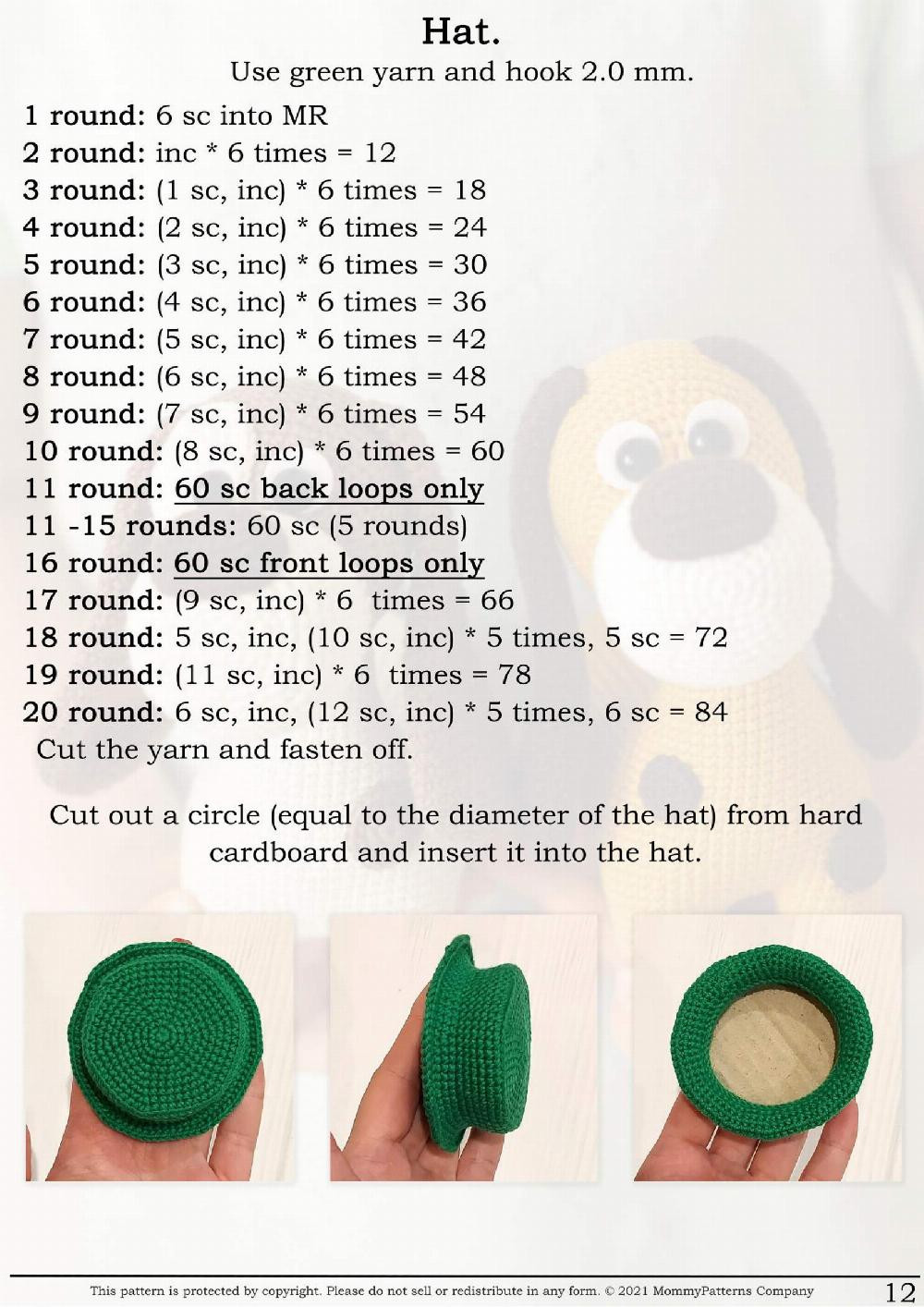 crochet doggie bruno pattern