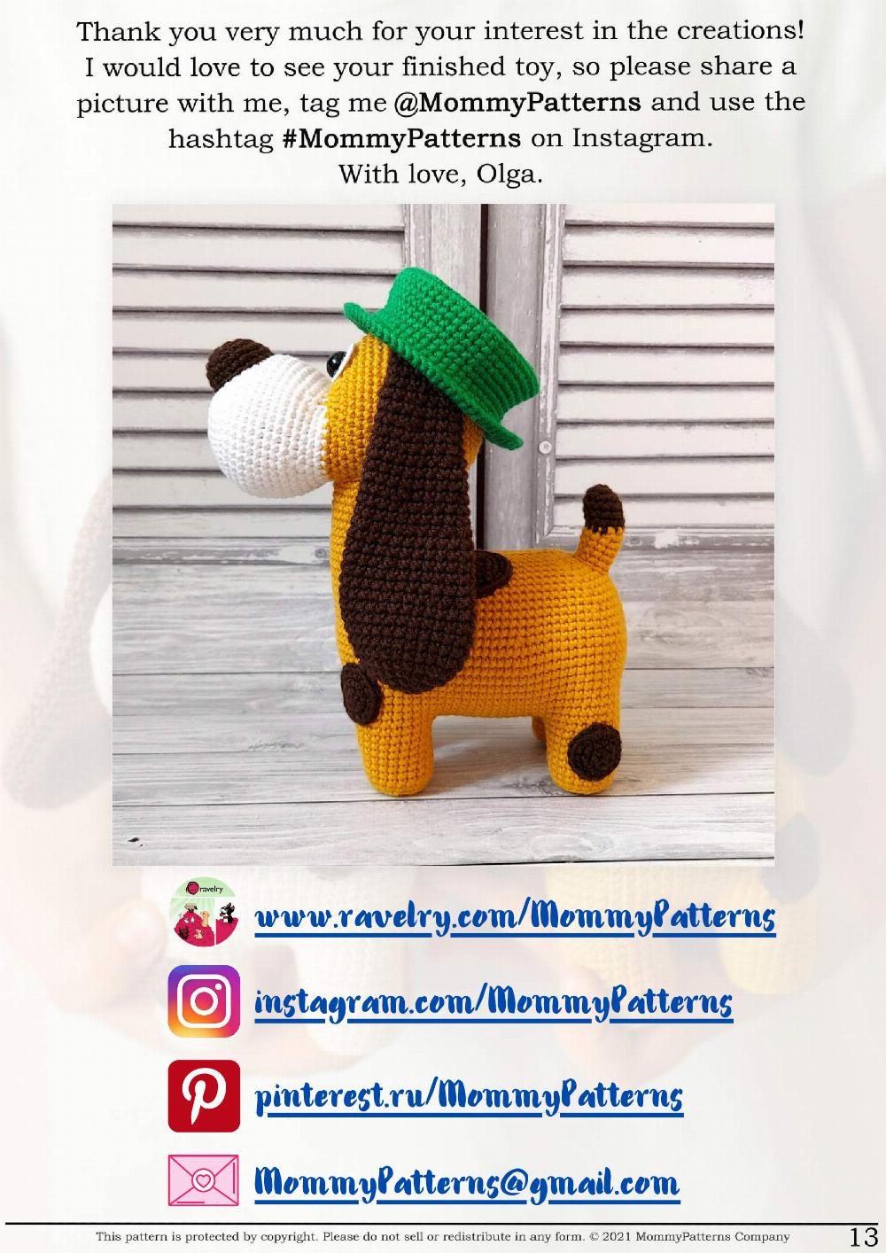 crochet doggie bruno pattern