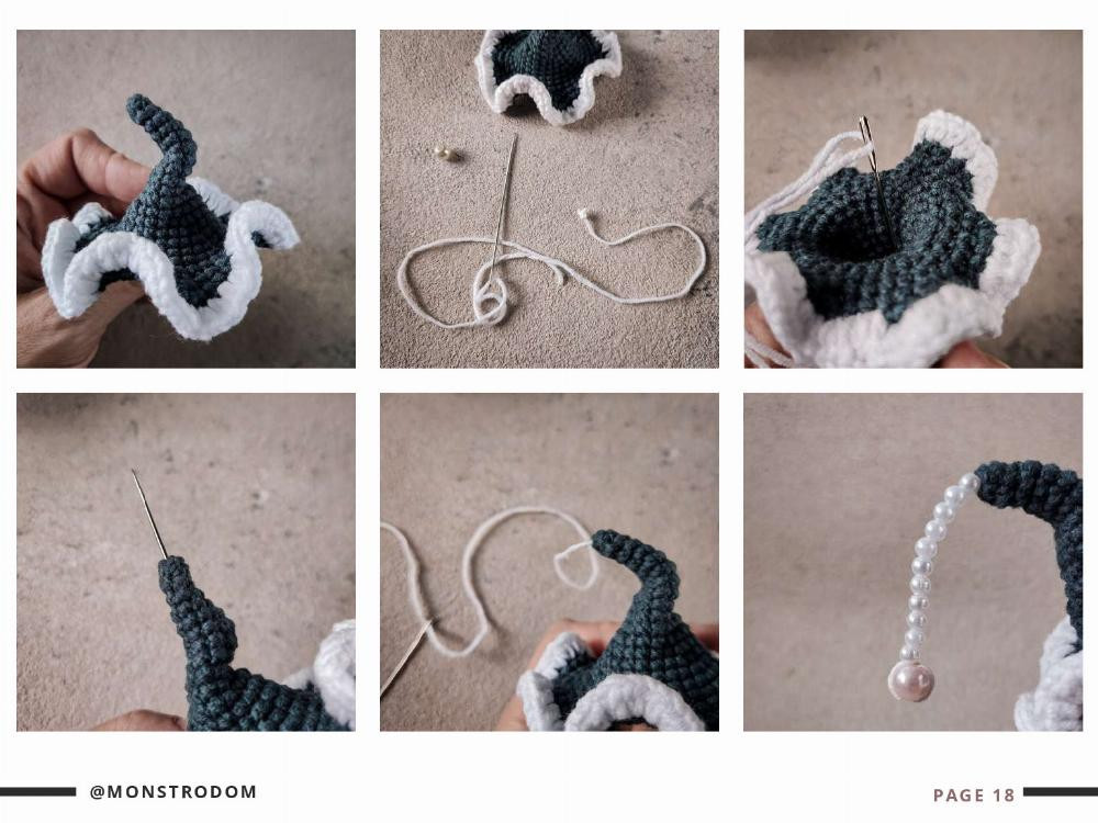 crochet pattern assembly and details little witch