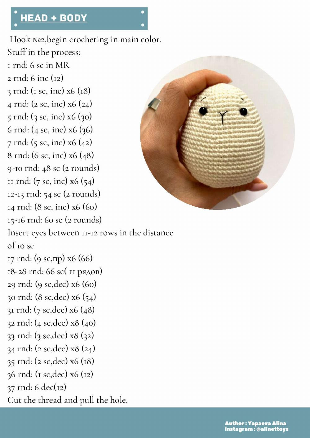 crochet pattern bunny mi egg