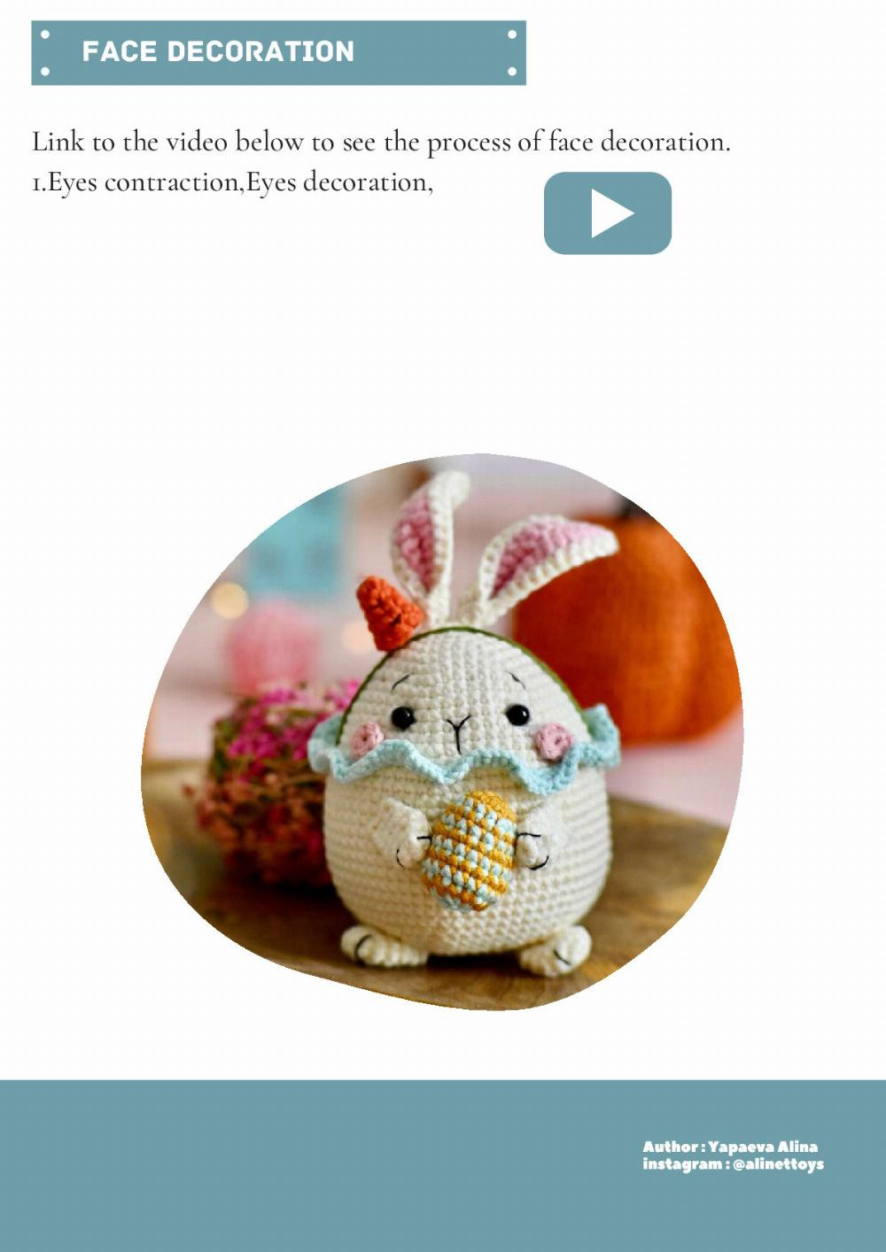 crochet pattern bunny mi egg