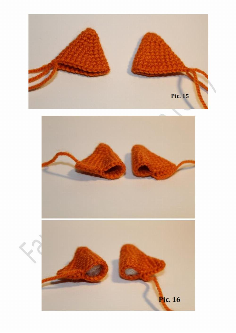 Crochet pattern CAT orange black white