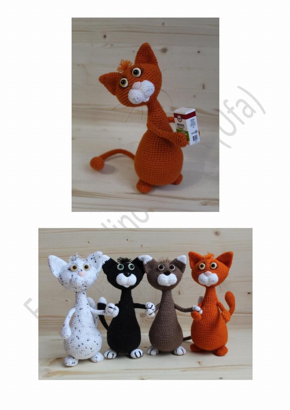 Crochet pattern CAT orange black white