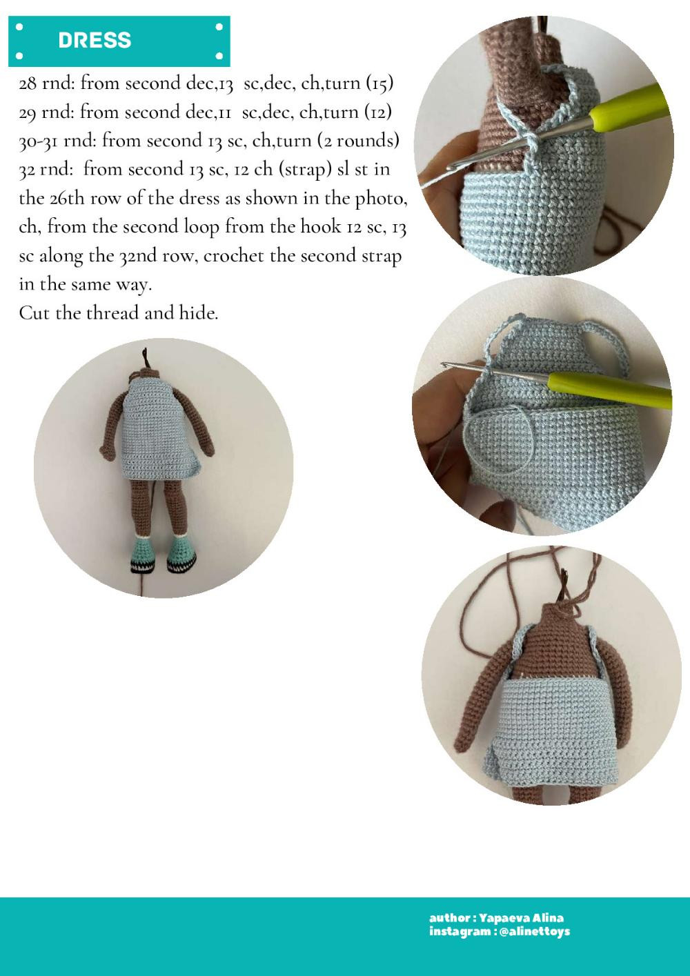 crochet pattern doll bianca at the crow ball