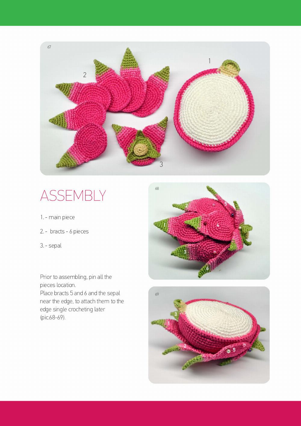 CROCHET PATTERN DRAGON FRUIT