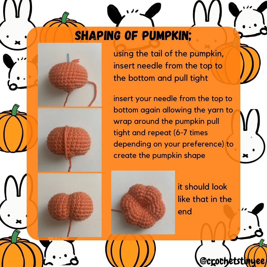 Crochet pattern for pumpkin rabbits and pumpkin dogs