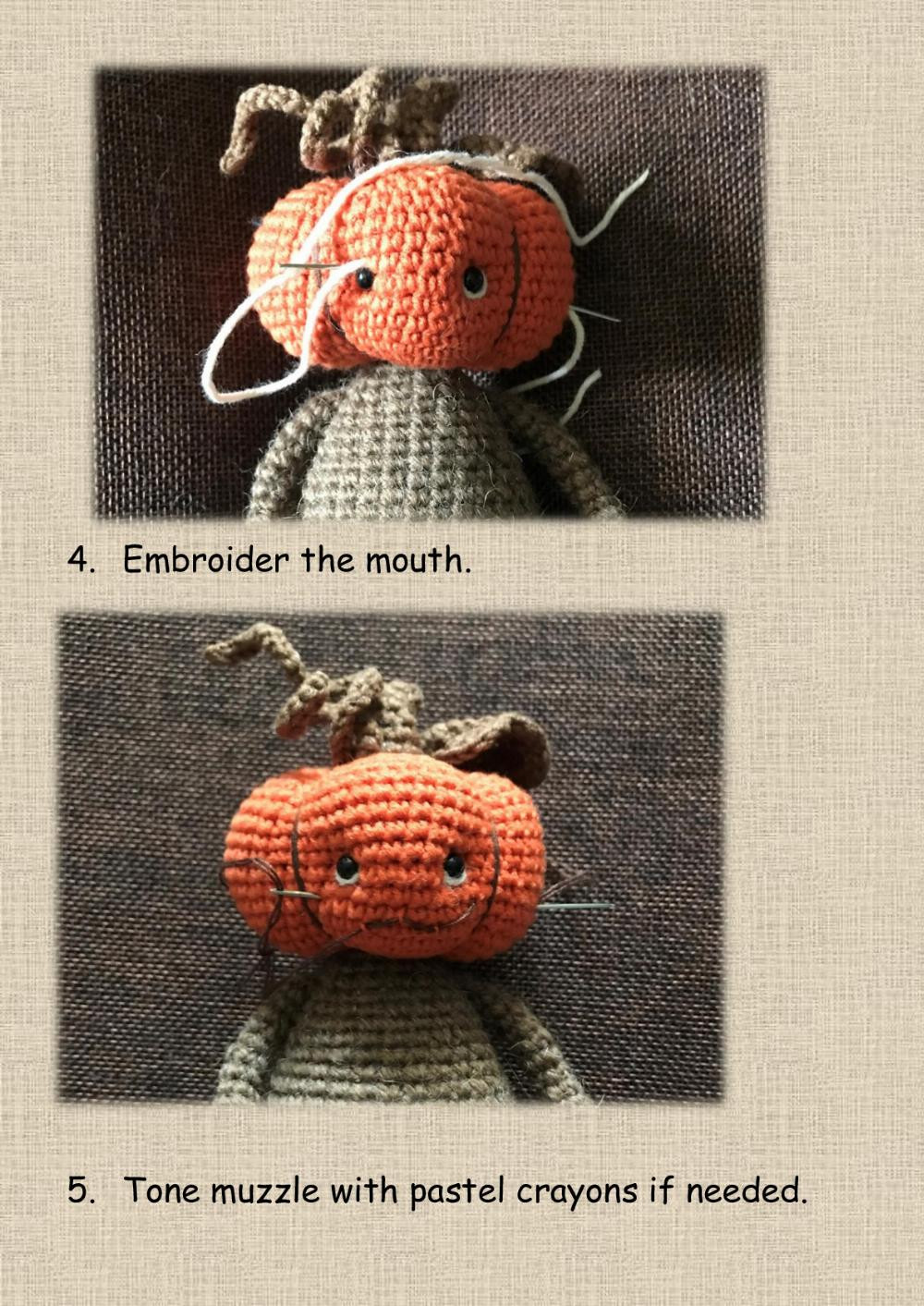 crochet pattern monsters 3 in 1 pumpkin scarecrow mandrake