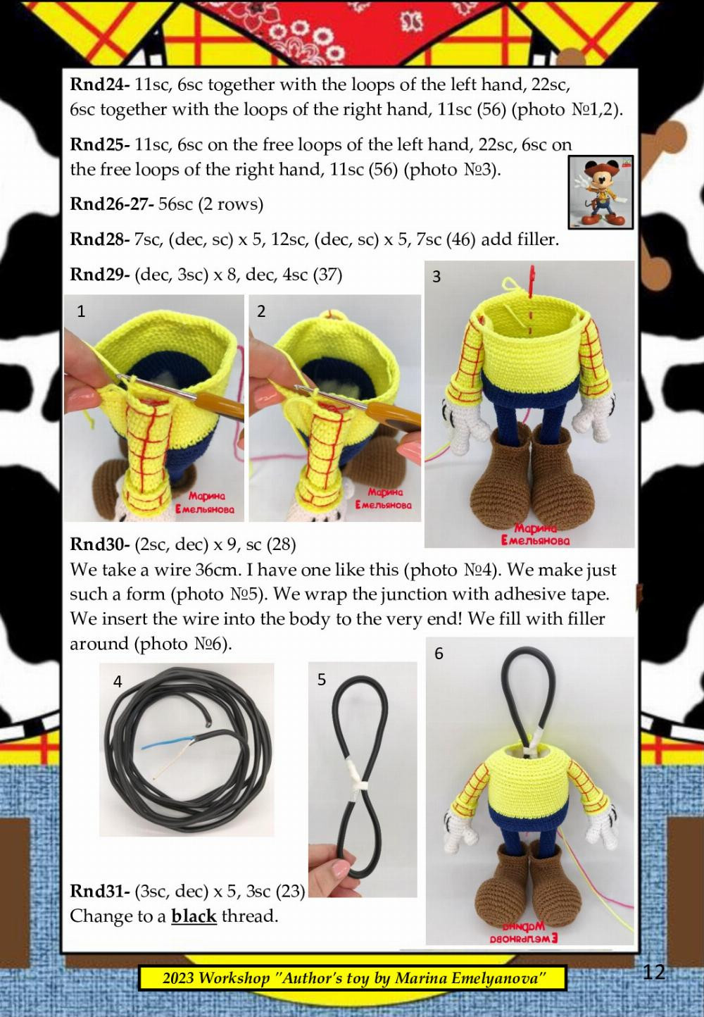 crochet pattern moyse cowboy