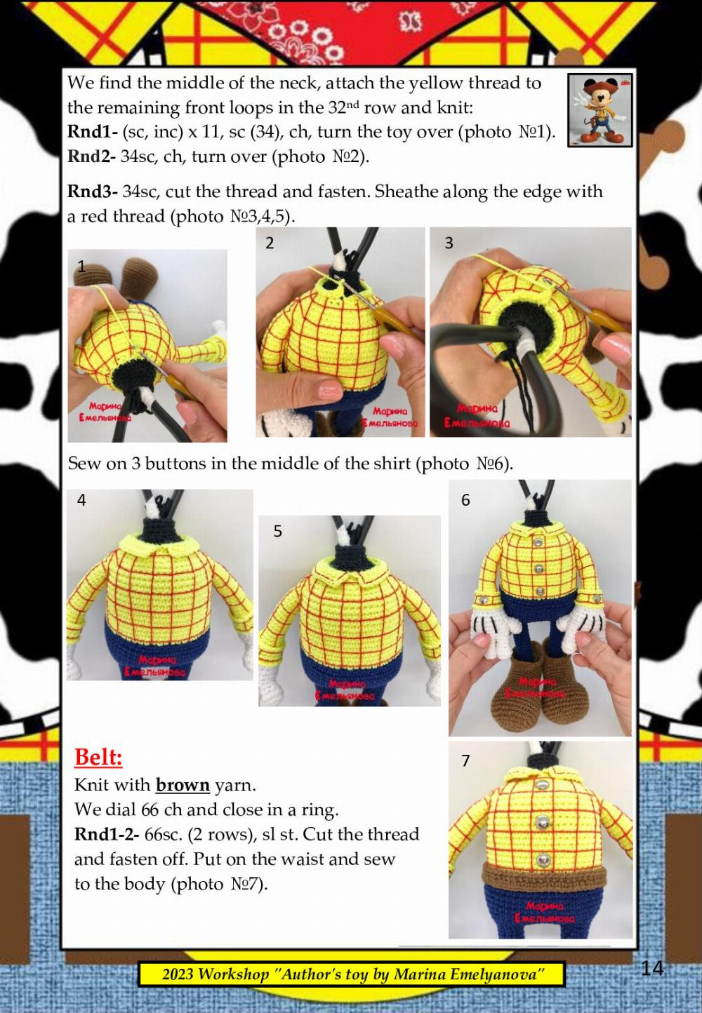 crochet pattern moyse cowboy