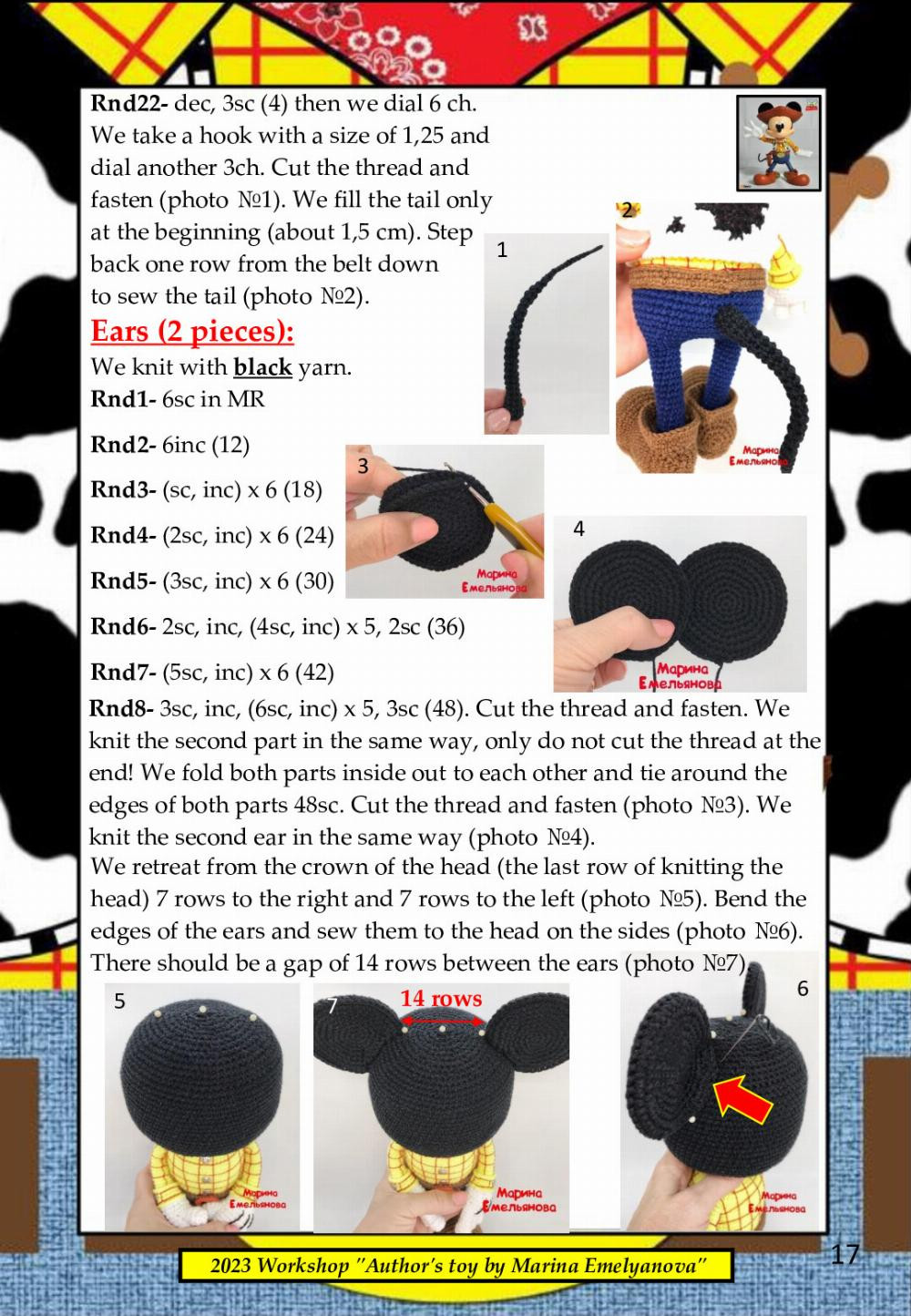 crochet pattern moyse cowboy