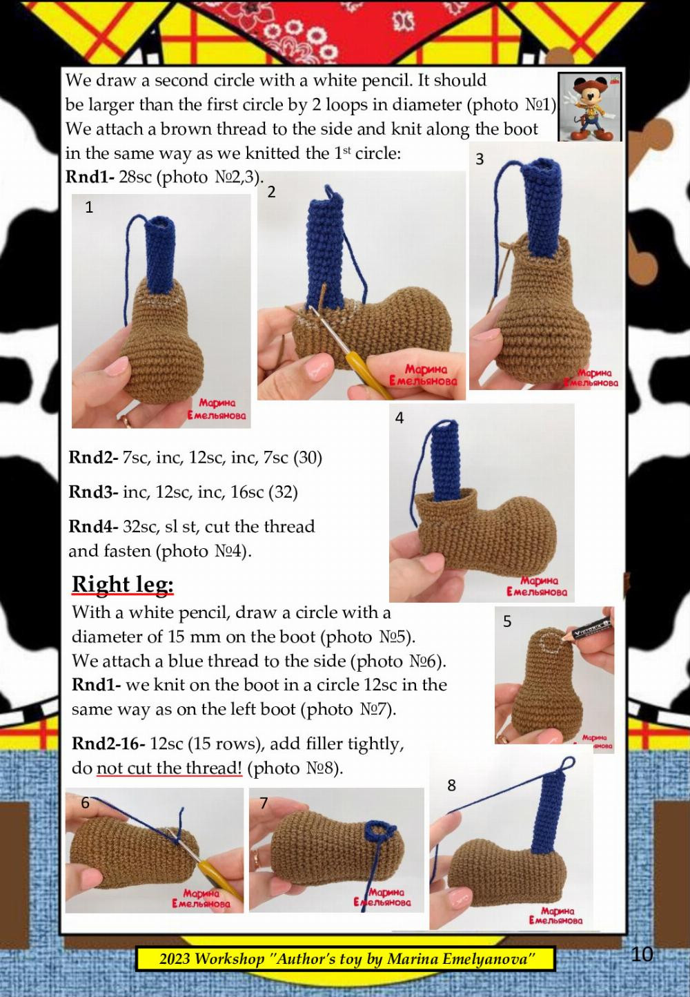 crochet pattern moyse cowboy