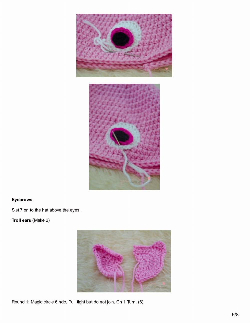 Crochet pattern- Poppy hat